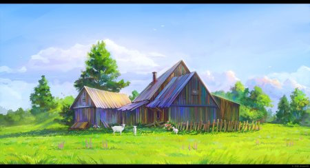 Деревенский домик арт