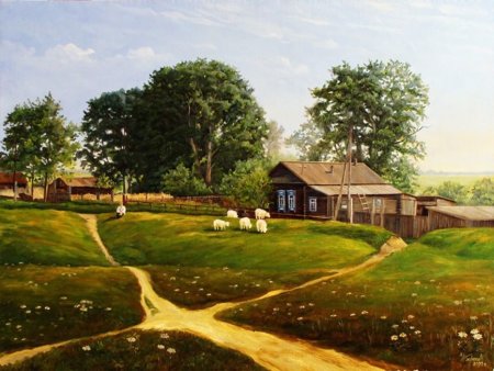 Художник Андрей Коркин деревня картины