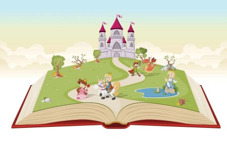 Книга сказок на прозрачном фоне
