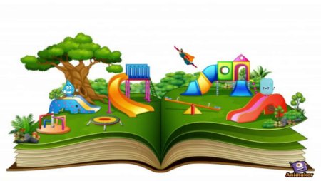 Книга сказок на белом фоне