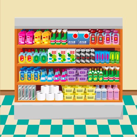 Прилавок с продуктами для детей