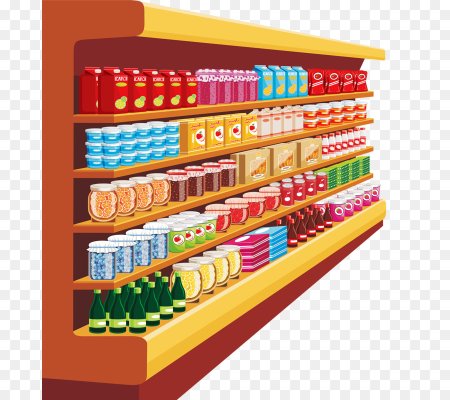 Полка с продуктами вектор