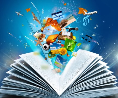 Коллаж научные книги