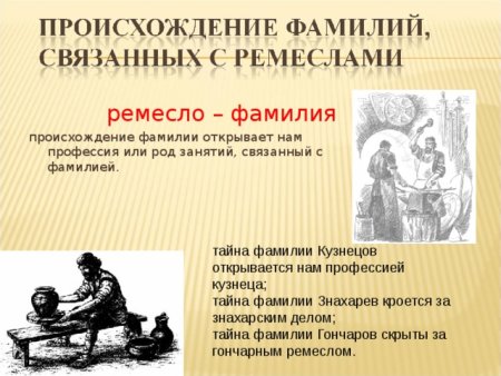 История происхождения фамилии