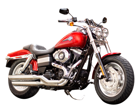 Красный мотоцикл Harley Davidson