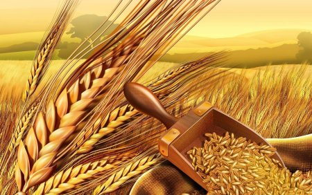 Картины с колосьями пшеницы