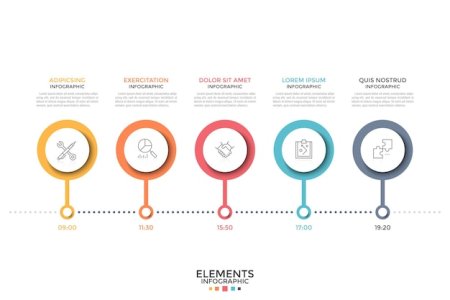Шаблон timeline в POWERPOINT