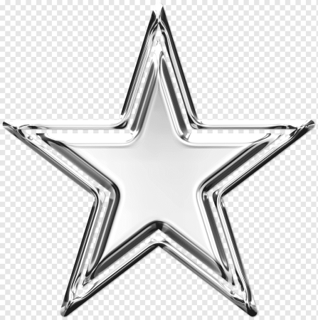 Серебряная пятиконечная звезда