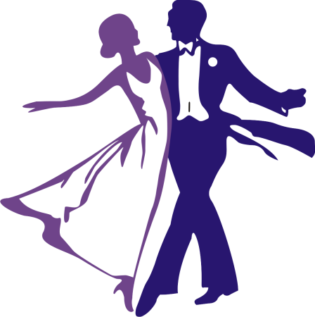 Танцующая пара силуэт