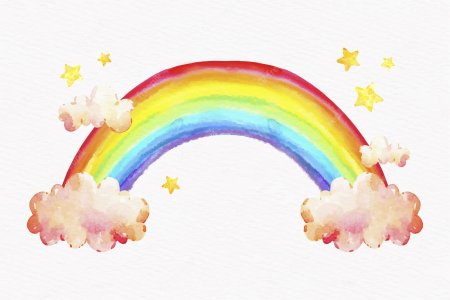 Рисуем радугу акварелью