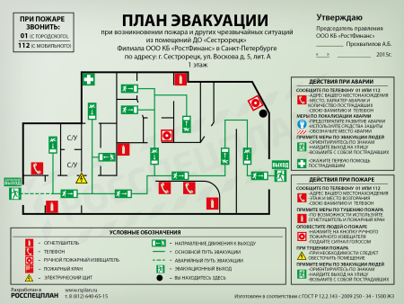 Составление плана оповещения плана эвакуации