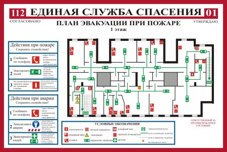 Противопожарная схема эвакуации