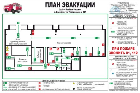 План схема пожарной эвакуации