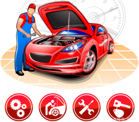 Покраска авто на белом фоне