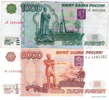 5000 Рублей печатать