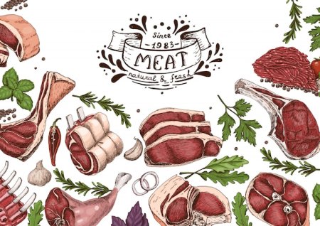 Мясные изделия паттерн