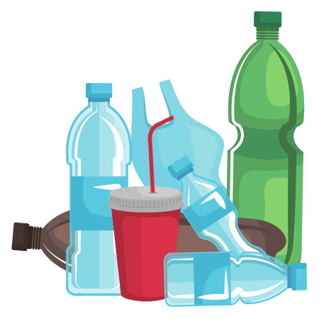 Пластиковый мусор вектор