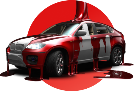 Разбитый и целый автомобиль