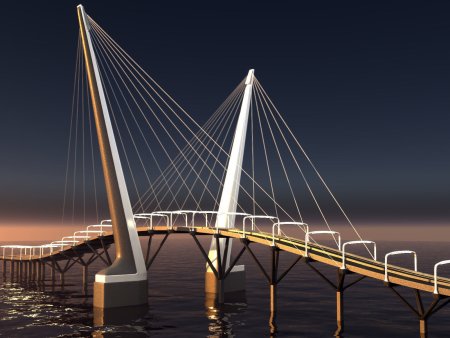 Санкт-Петербург вантовый мост вектор