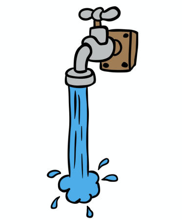 Струя воды из крана