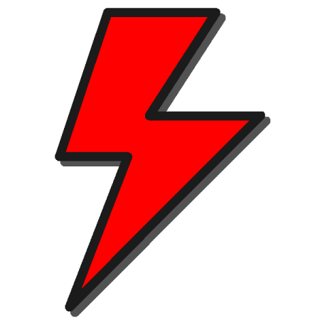 Красная молния знак