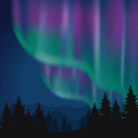Северное сияние фон