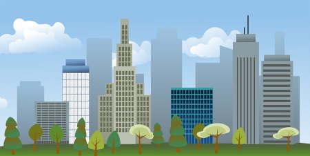 Озеленение города вектор