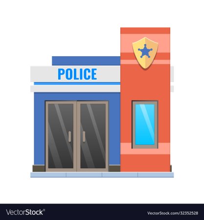 Полиция здание вектор