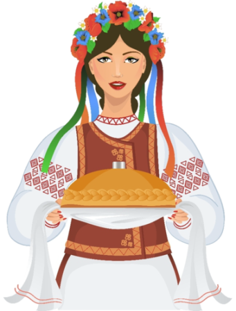 Девушка с караваем
