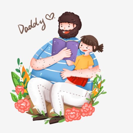 Отец и дочь рисунок