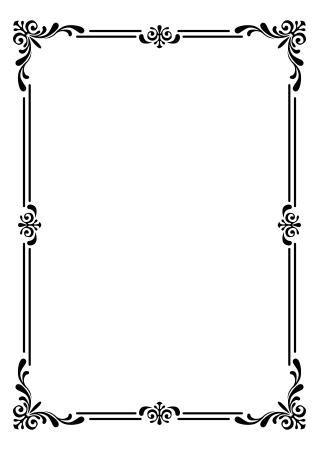 Рамка для текста черно-белая