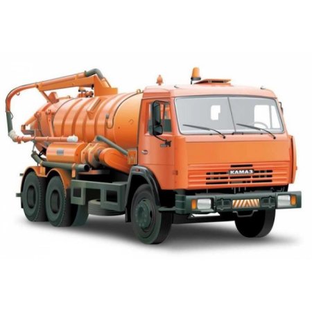 ГАЗ 3309 ассенизатор на белом фоне