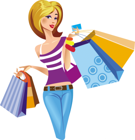 Девушка с покупками