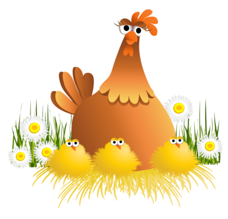 Курица с цыплятами