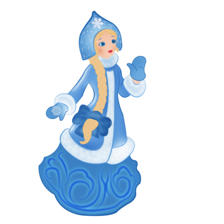 Снегурочка на прозрачном фоне