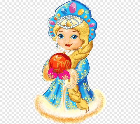 Снегурочка на белом фоне