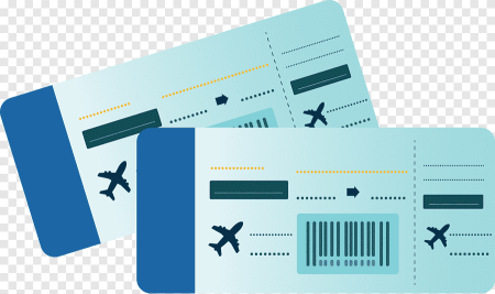 Векторное изображение авиабилета