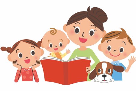 Дети читают книги на белом фоне