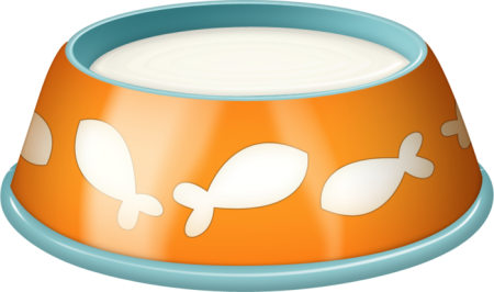 Миска с молоком