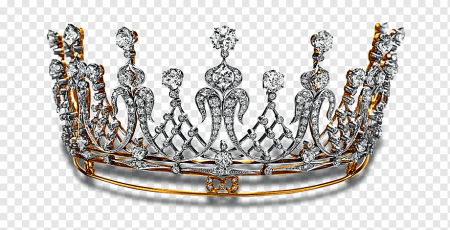 Серебряная корона на прозрачном фоне
