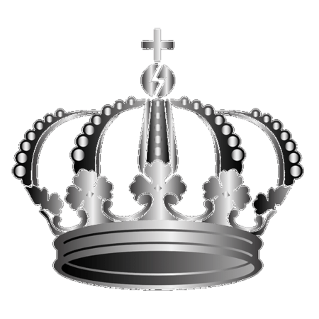 Корона серебряная вектор