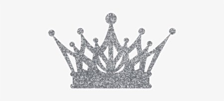 Серебряная корона на белом фоне
