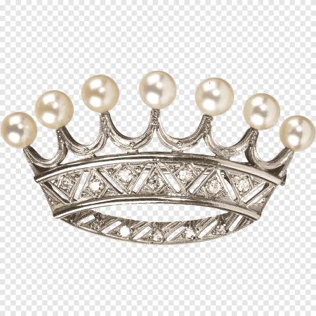 Брошь серебряная корона