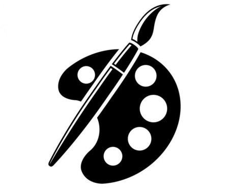 Палитра с кистями вектор