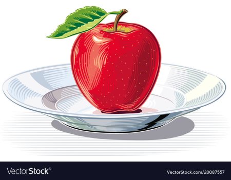 Яблоки на тарелке клипарт (47 фото)