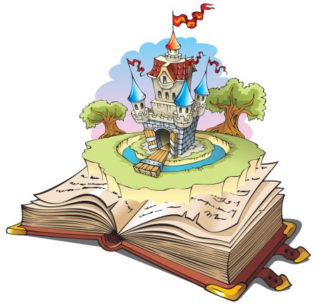 Книга сказок на прозрачном фоне