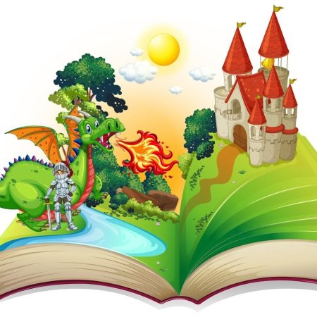 Сказочная книга для детей вектор