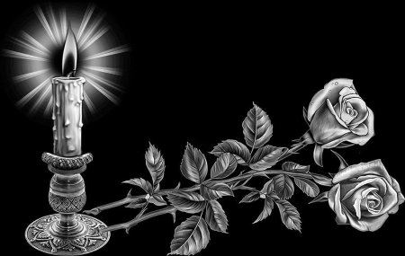 Розы со свечой для гравировки