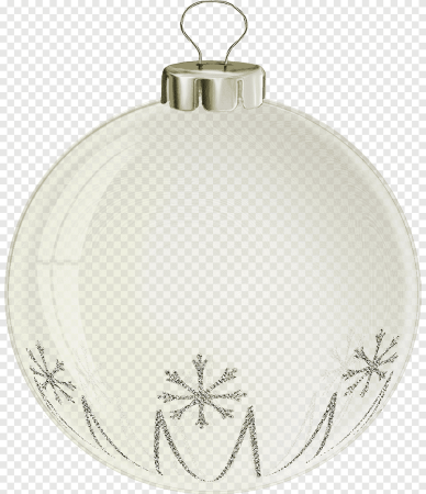 Белый елочный шар