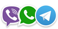 Значки WHATSAPP Viber Telegram